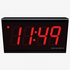 Aluminium Case PoE Digital Clocks 4" Red 4 Digit